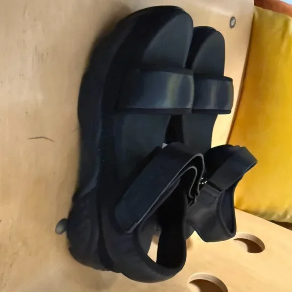 New Women's Skechers Luxe Foam Black Comfort Sandals Size 10 Relaxed Step - Picture 6 of 15